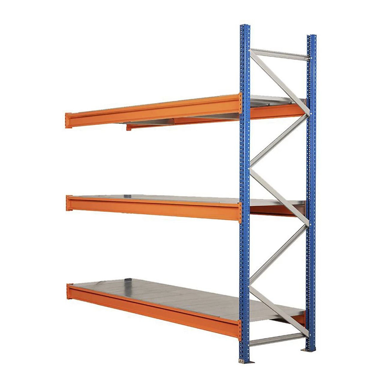 Longspan Warehouse Racking -1 Add On Bay - 3 Galvanised Steel Shelves Per Bay