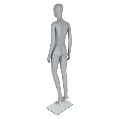 Mode Faceless Mannequin - Female - Matt Grey - Eco-Friendly Plastic