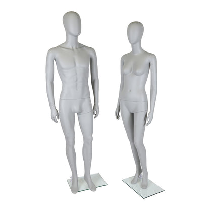 Mode Faceless Mannequin - Female - Matt Grey - Eco-Friendly Plastic