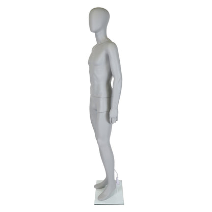 Mode Faceless Mannequin - Male - Matt Grey - Eco-Friendly Plastic