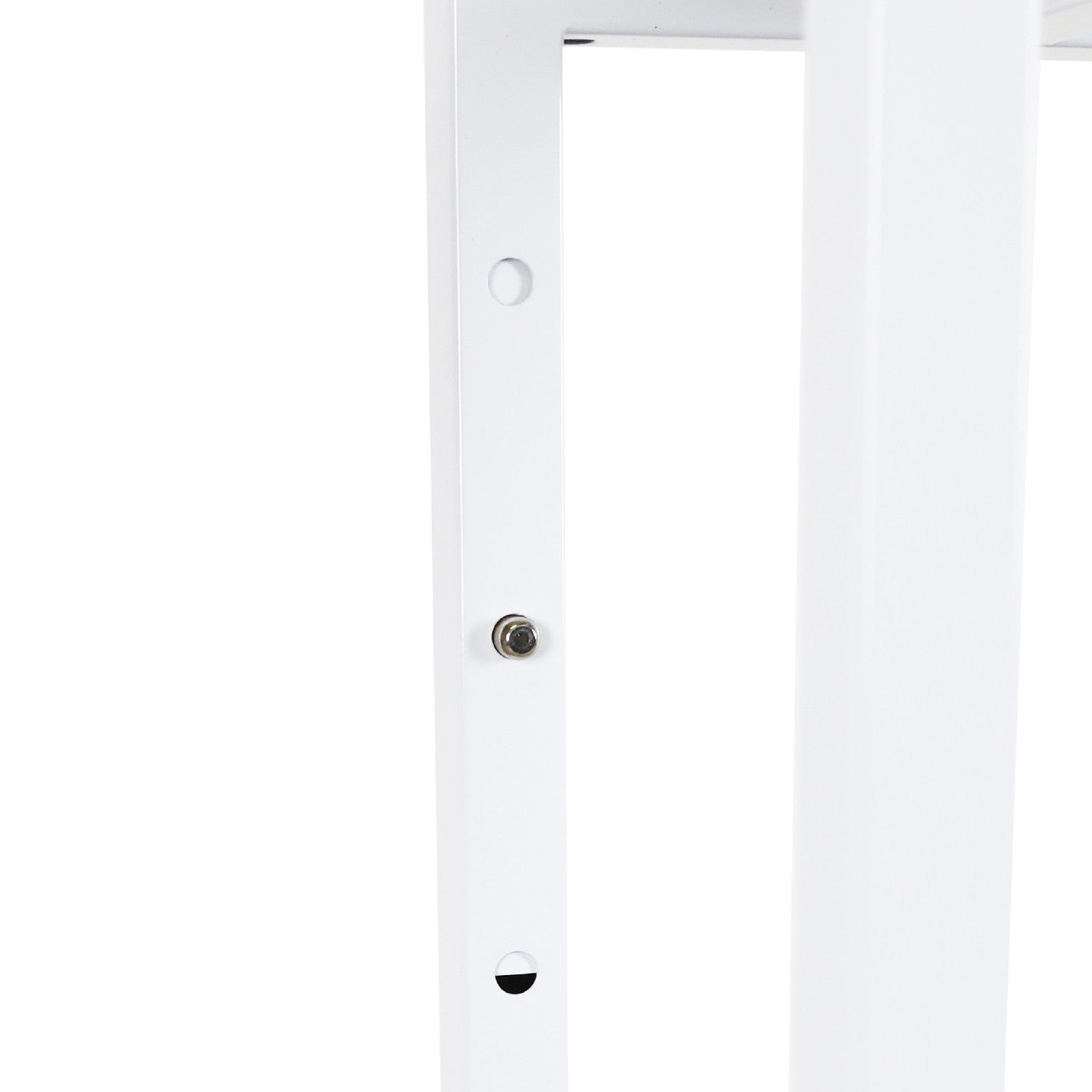 Gloss White Clothes Rail Display Stand - 4 Sloping Arms
