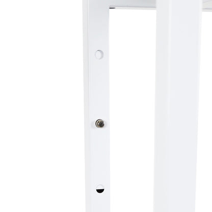 Gloss White Clothes Rail Display Stand - 4 Sloping Arms