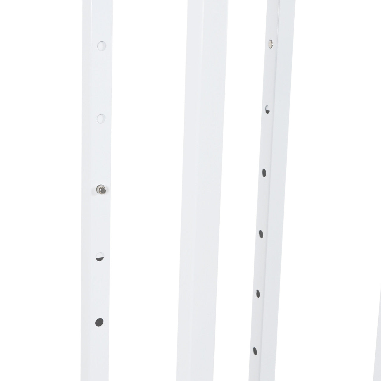 Gloss White Clothes Rail Display Stand - 4 Stepped Arms
