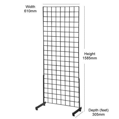 Black 5ft Grid Mesh Single Sided Stand