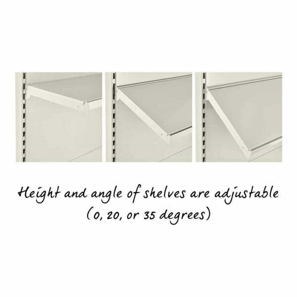 Jura White Retail Wall Shelving - 2 Bays - 1800mm High With 470mm Base Shelf