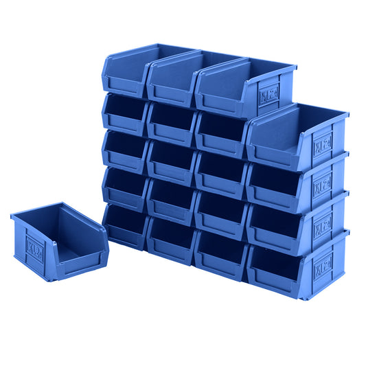 Pack of 20 Recycled Plastic Stackable Part Bins - Blue