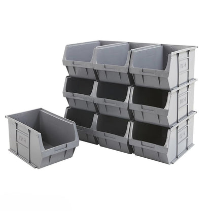Multipurpose Shelving With 40 x Grey Plastic Part Bins - H1600 x W915 x D305mm