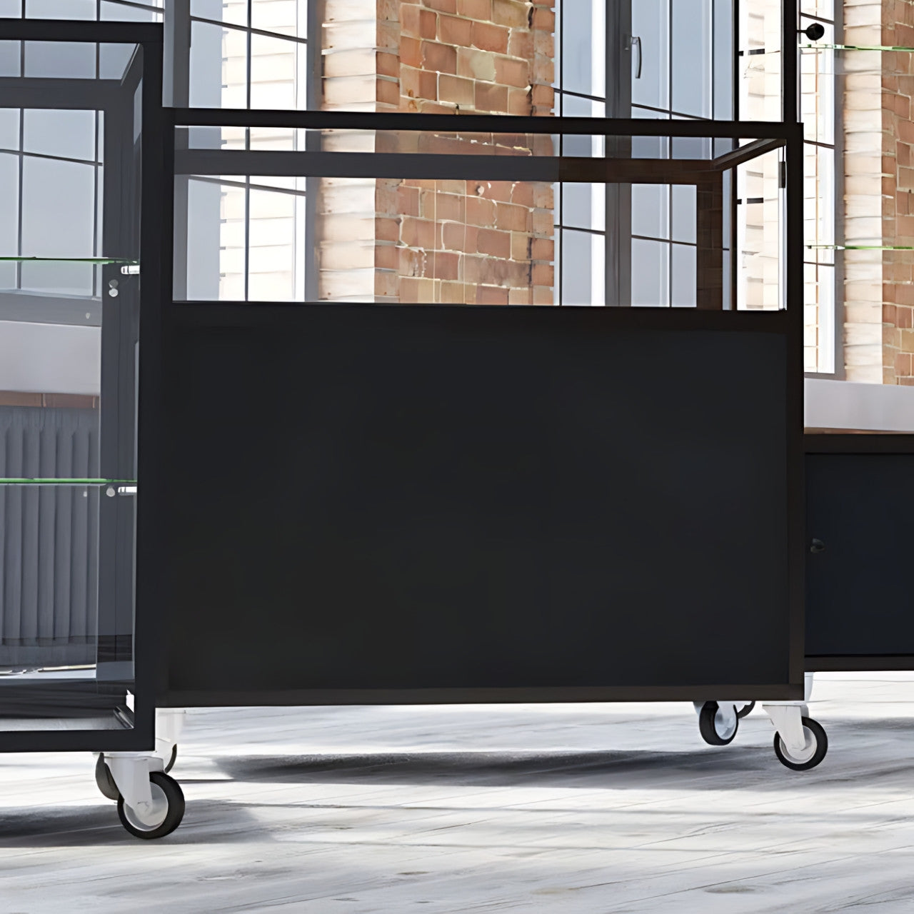 Eclipse Aluminium Glass Display Counter with Storage Cupboard