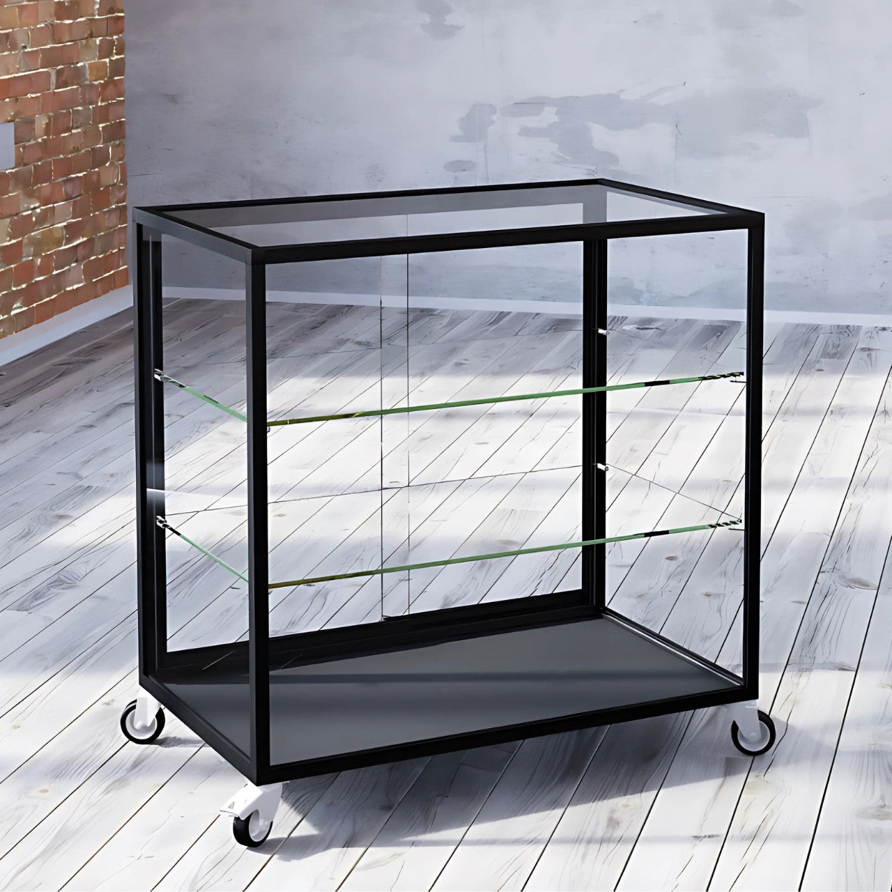 Eclipse Aluminium Full Glass Display Counter With or Without Spotlights