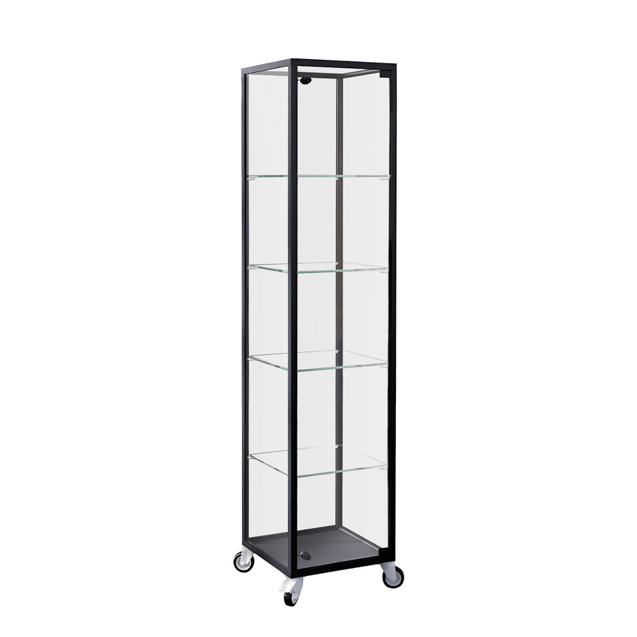 Eclipse Aluminium Full Glass Display Tower Showcase