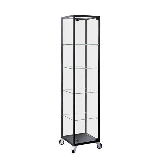 Eclipse Aluminium Full Glass Display Tower Showcase