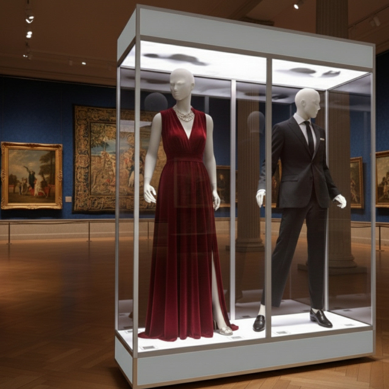 Double Glass Mannequin Display Case