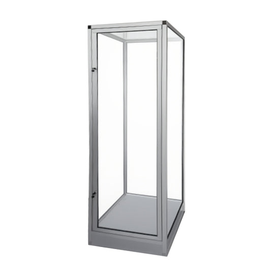 Single Glass Mannequin Display Case with Glass Top
