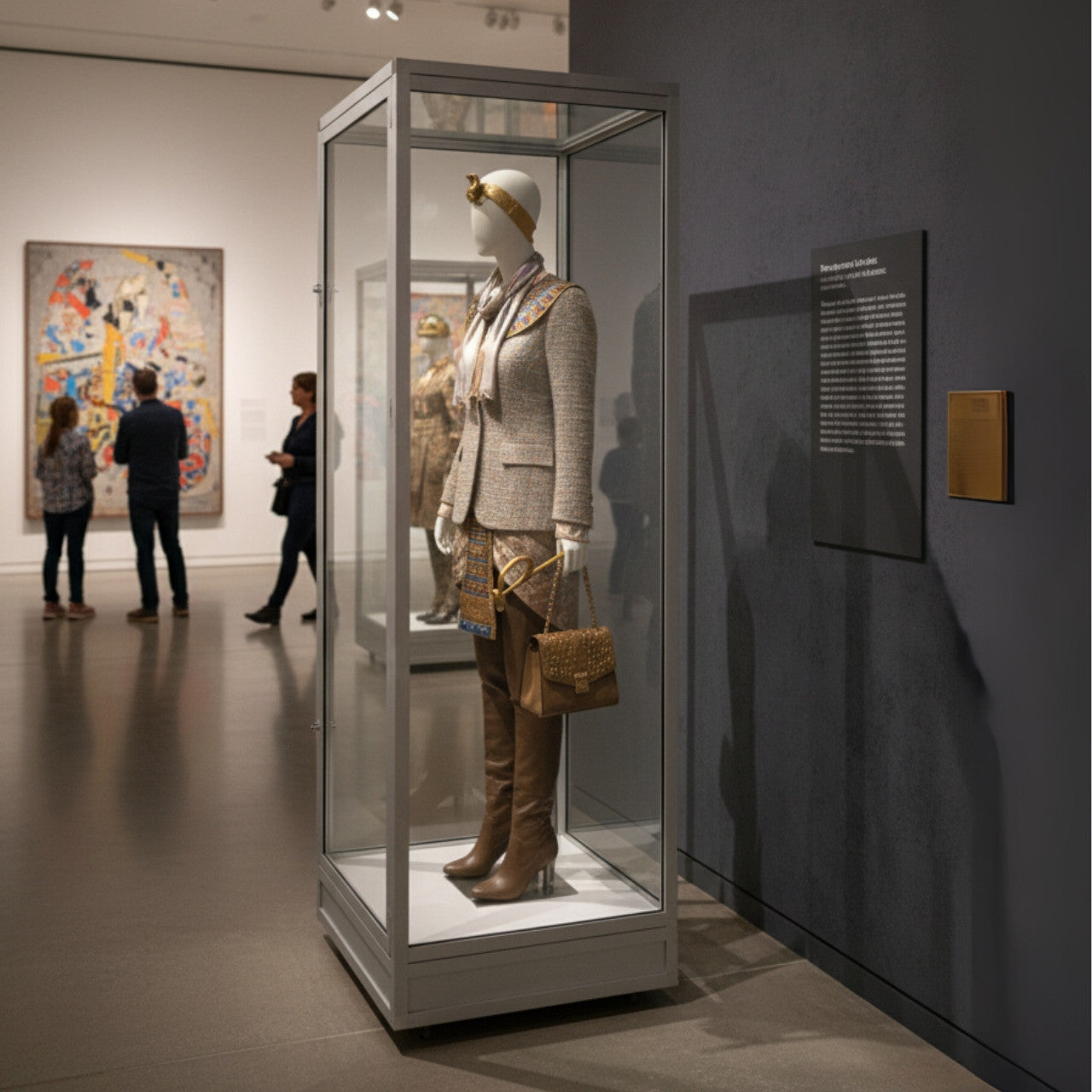Single Glass Mannequin Display Case with Glass Top