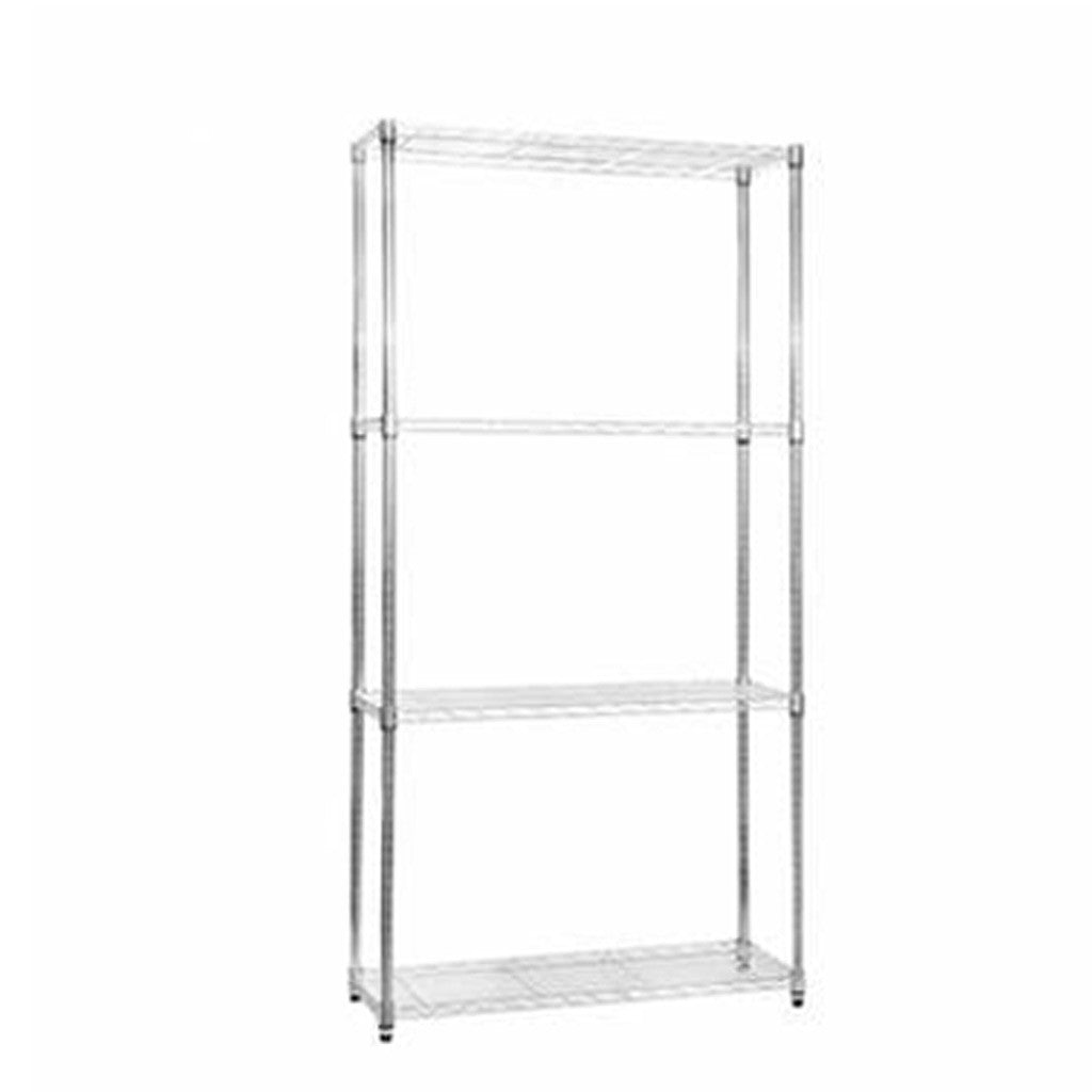 4 Tier Chrome Wire Shelving Unit - H1600 x W900 x D450mm
