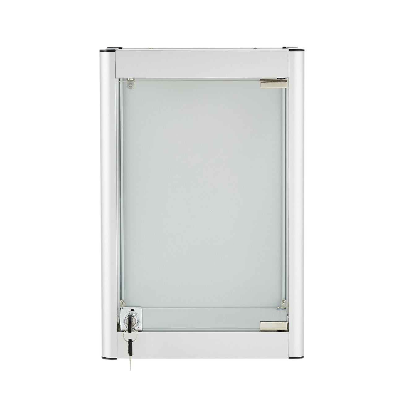 Halo Silver Mini Wall-Mounted Glass Showcase With or Without Remote Control Light