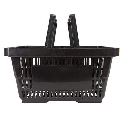Black Plastic Shopping Basket - 22L