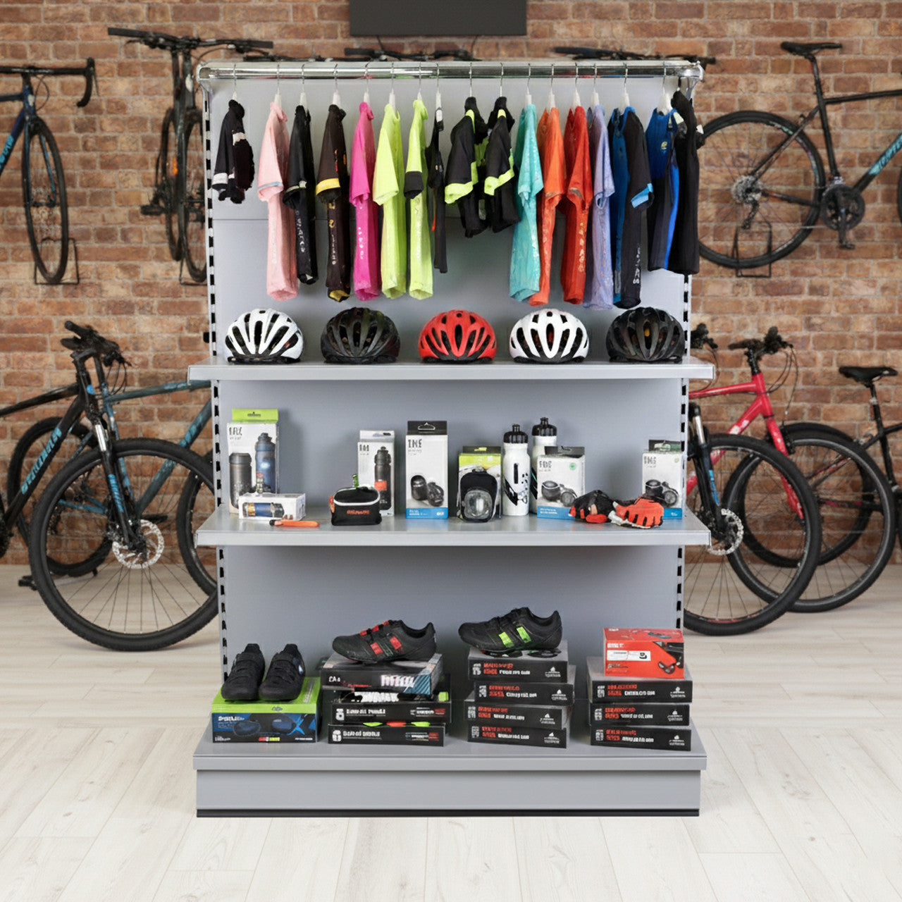 Chrome Garment D Rail for Retail Shelving