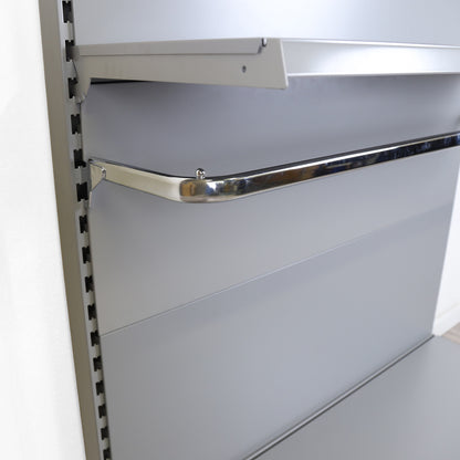 Chrome Garment D Rail for Retail Shelving