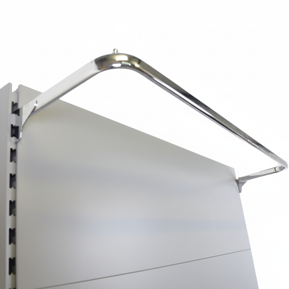 Chrome Garment D Rail for Retail Shelving