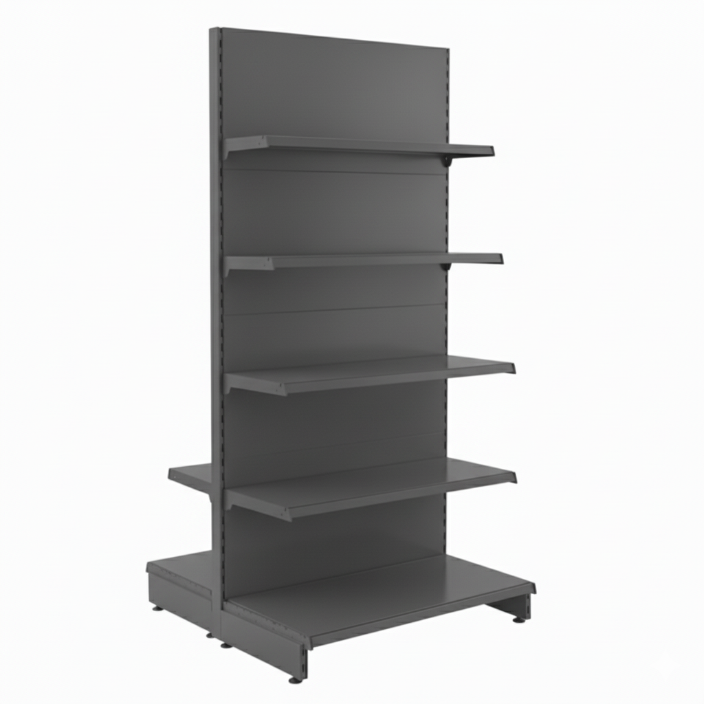 Dark Grey Base Leg for Retail Shelving Units - H160mm