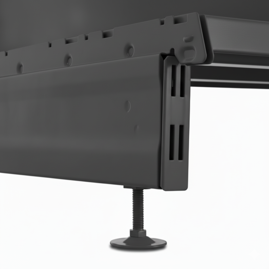 Dark Grey Base Leg for Retail Shelving Units - H160mm