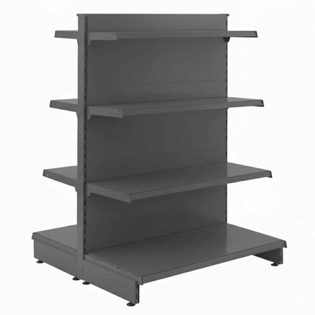Dark Grey Upright for Retail Shelving Units - D60mm