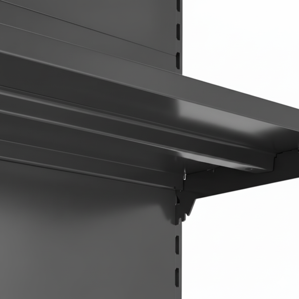 Dark Grey Shelf for Retail Shelving Units (No Brackets) - Choice of Sizes