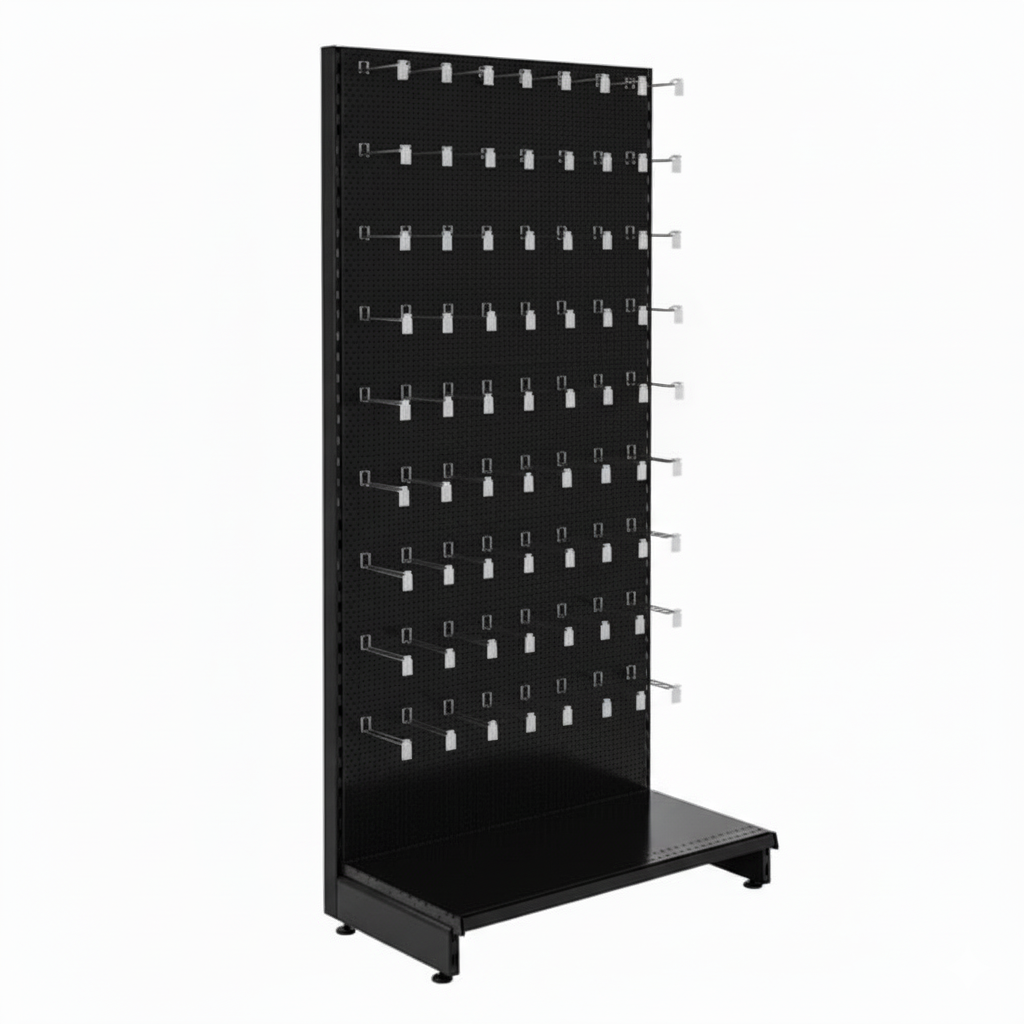 Dark Grey Perforated Back Panel for Retail Shelving Units - H400mm