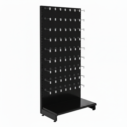 Dark Grey Perforated Back Panel for Retail Shelving Units - H400mm