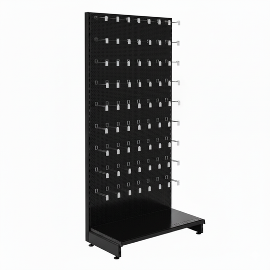 Dark Grey Perforated Back Panel for Retail Shelving Units - H400mm