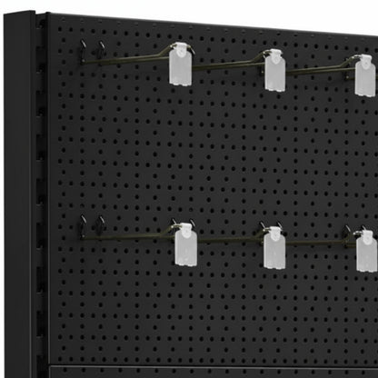 Dark Grey Perforated Back Panel for Retail Shelving Units - H400mm