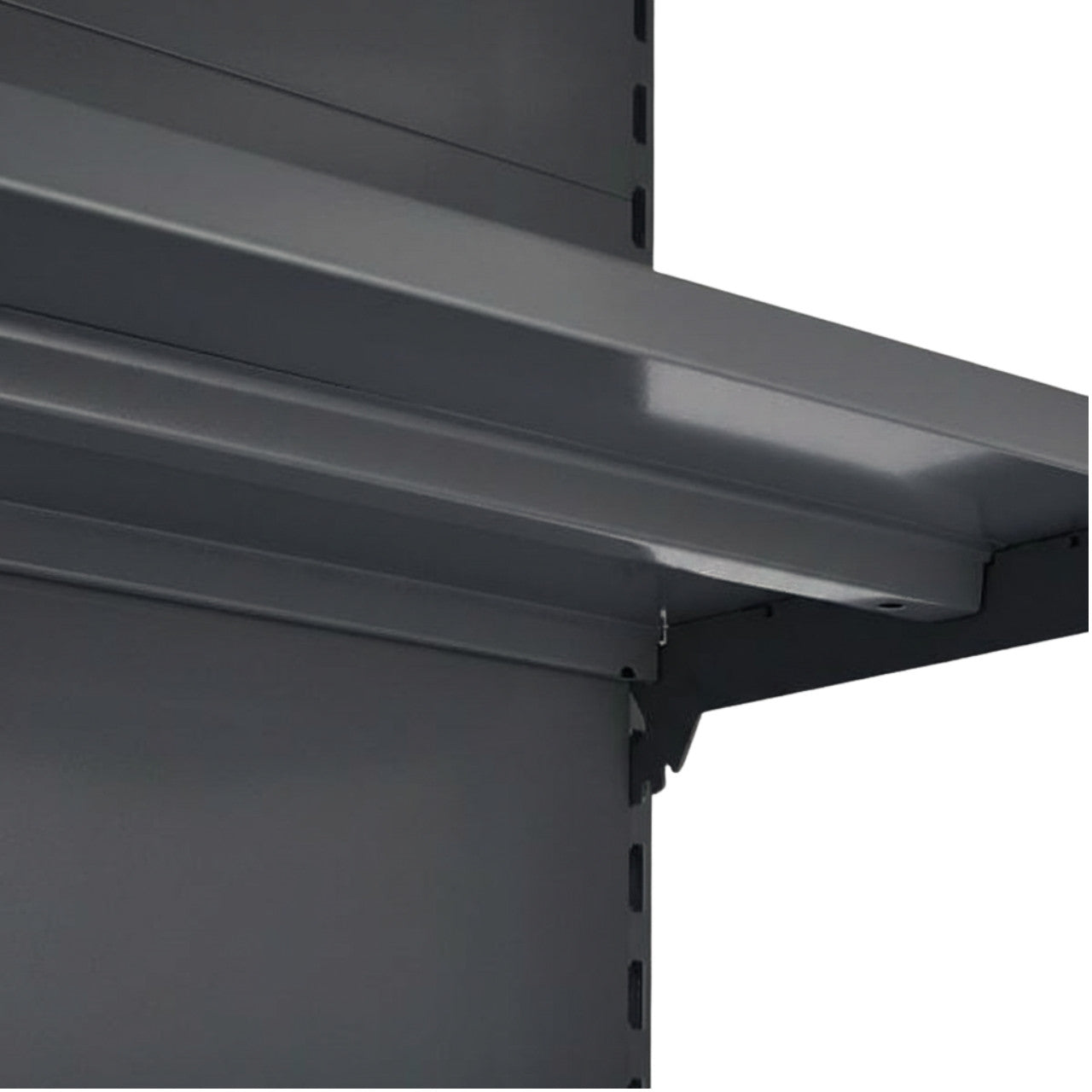 Dark Grey Retail Shelving Modular Gondola Unit - 6 x 370mm Shelves - H1400mm