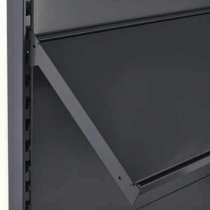 Dark Grey Retail Shelving Modular Gondola Unit - 6 x 370mm Shelves - H1400mm