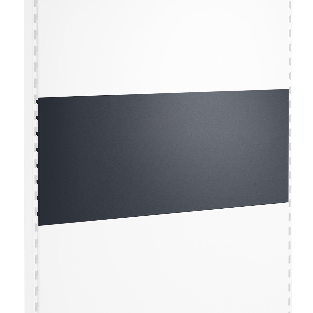 Dark Grey Retail Gondola Shelving - 2 Bays - 1400mm High With 470mm Base Shelf