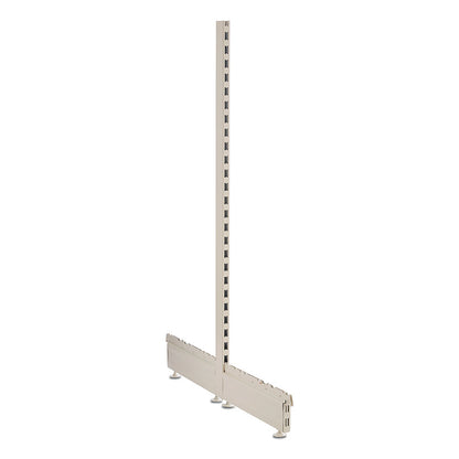 Trade & Exhibition Stand - Jura White Retail Shelving Wall Unit - Perforated Back Panels with 32 Hooks - H2100mm