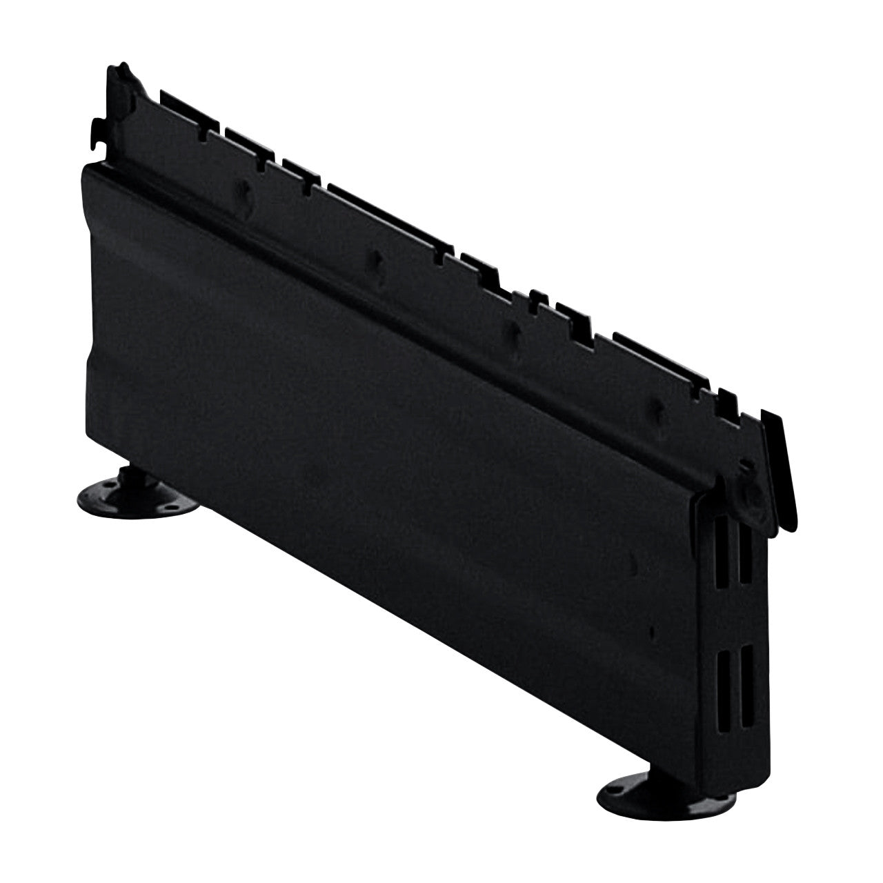 Trade & Exhibition Stand - Black Retail Shelving Wall Unit - Perforated Back Panels with 32 Hooks - H2100mm