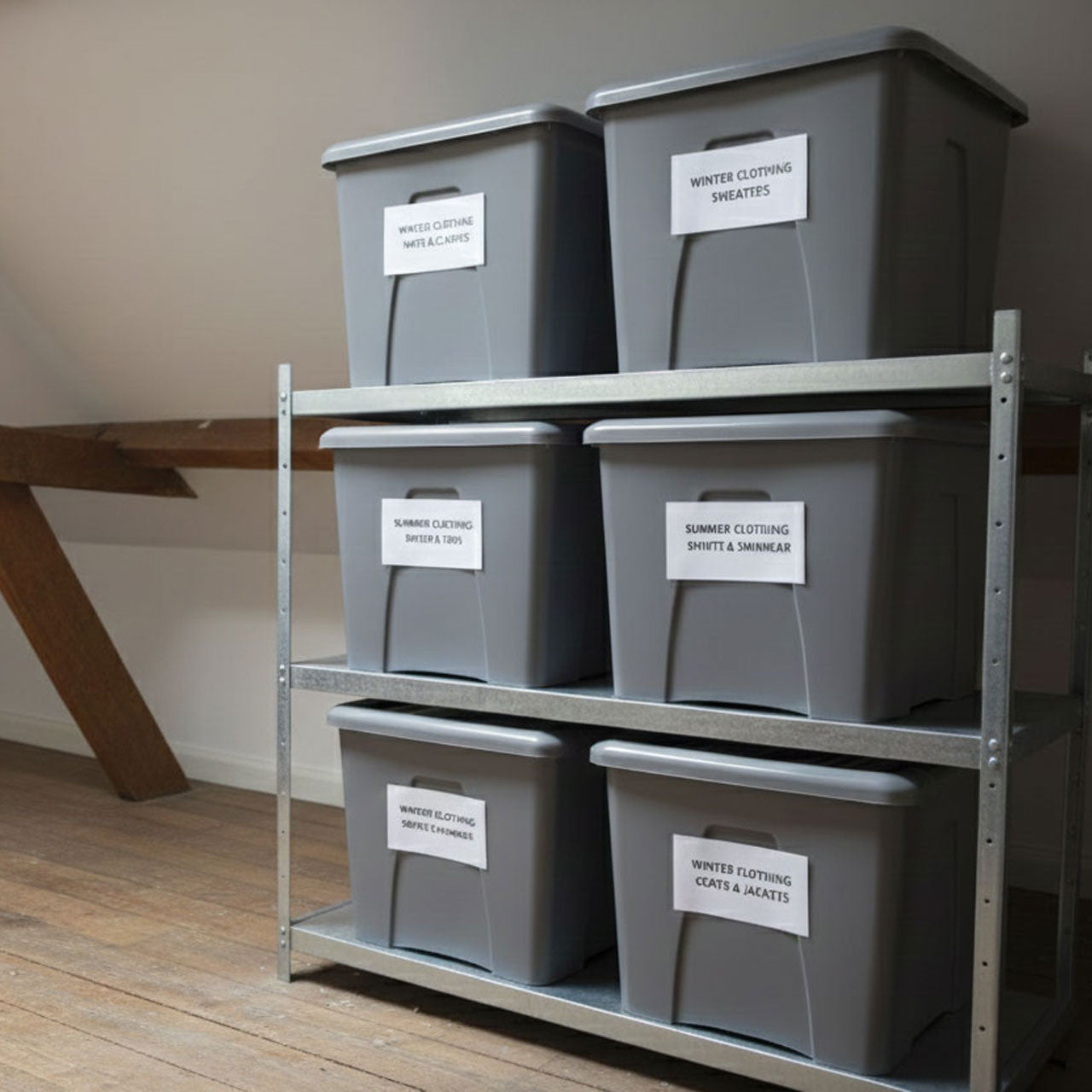 5 x 75L Grey Upcycled Storage Box