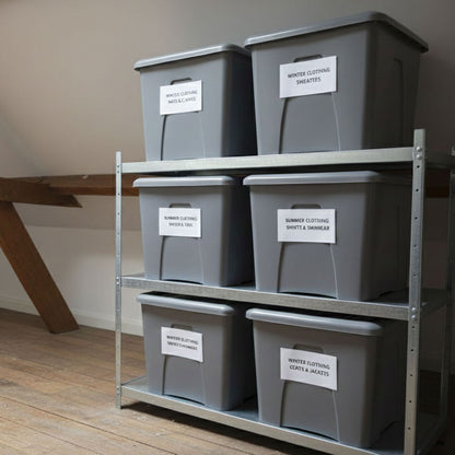 5 x 75L Grey Upcycled Storage Box