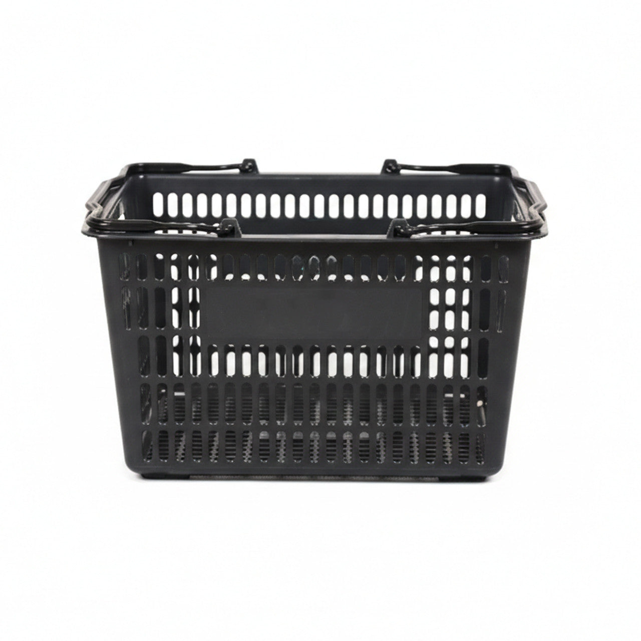 Black/Grey Recyclable Plastic Shopping Basket - 22L