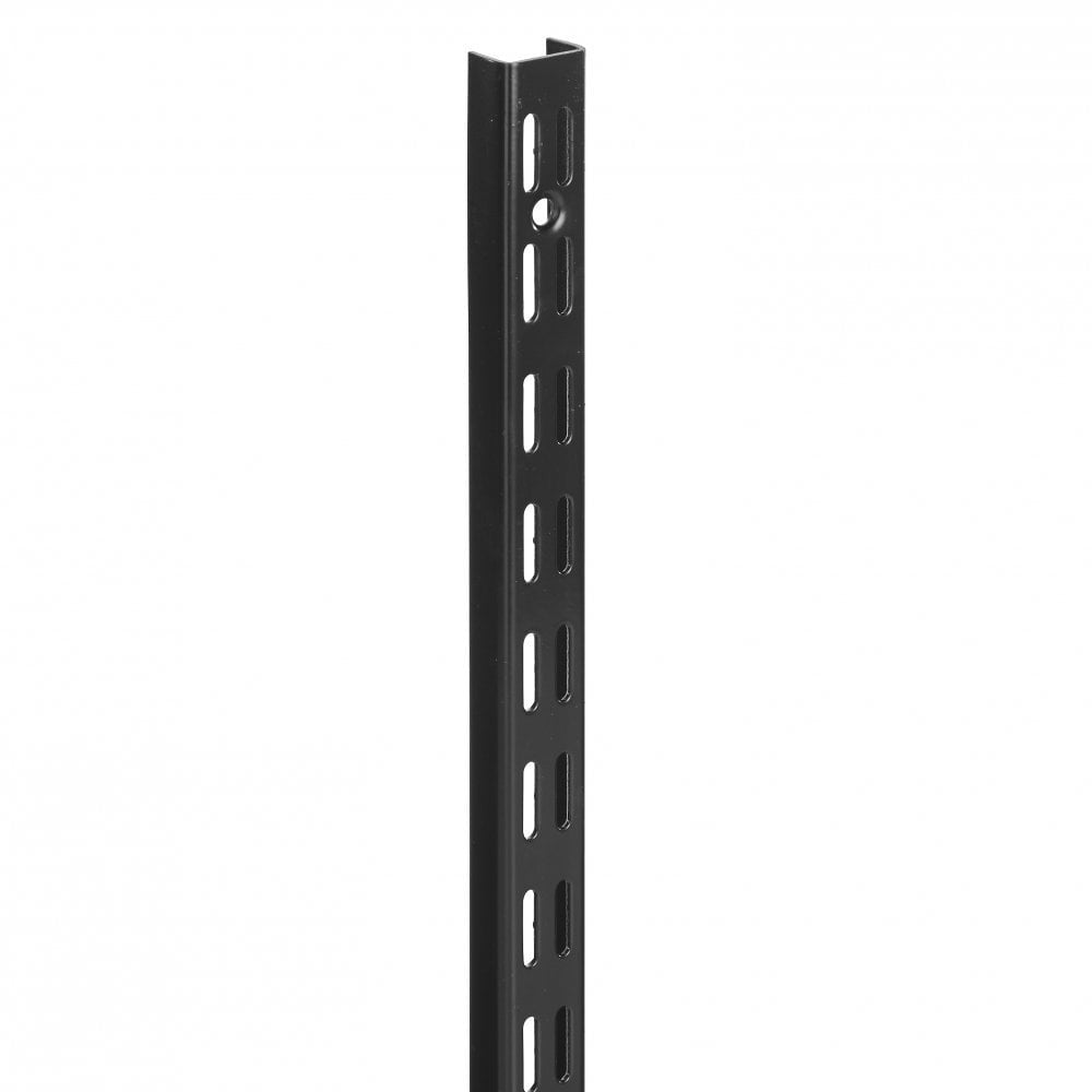 Black & Eternity Oak Twin Slot Shelving Kit - H430mm - 2 Shelves