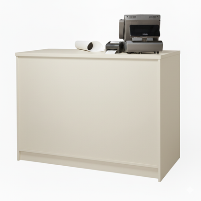 Aura Cream Shop Counter with Storage