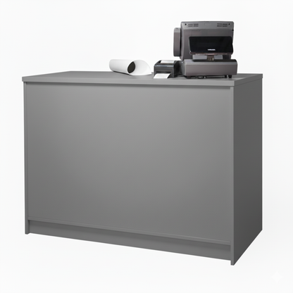 Aura Grey Shop Counter with Storage