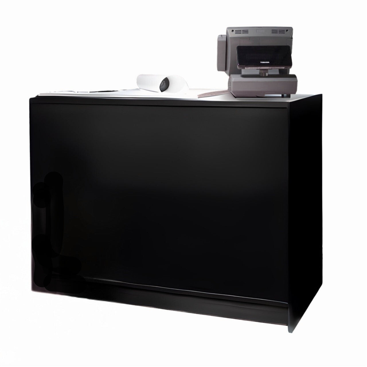 Aura Black Shop Counter with Storage
