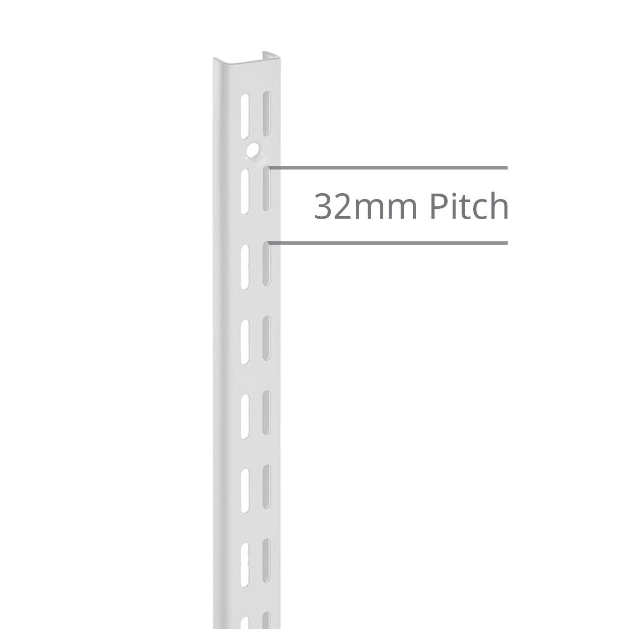 White Twin Slot Shelving Kit - H1000 x W1200mm, 3 Uprights & 3 Wooden Shelves