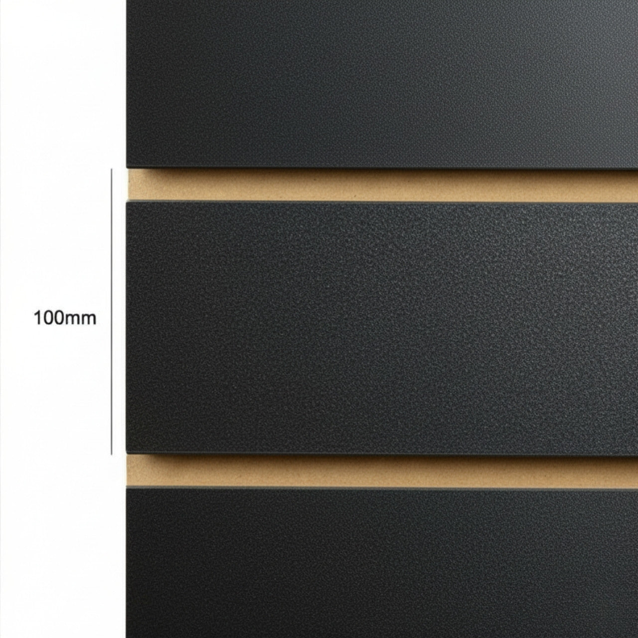 Graphite Grey Slatwall Panel - 100mm Centres - 18mm MDF