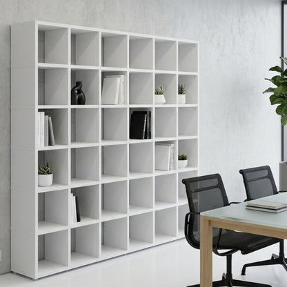 White Cube Bookshelf Display Unit - 6 x 6