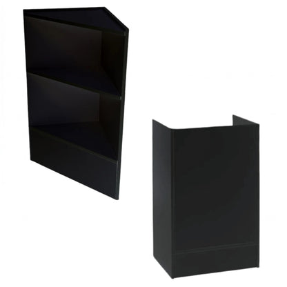 Black Shop Corner Counter and Till Unit Bundle - Silhouette Range