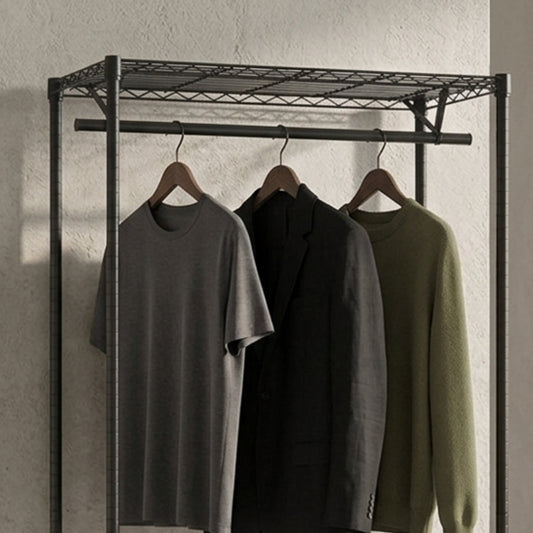 Clothes Rail Attachment for Black Wire Shelving