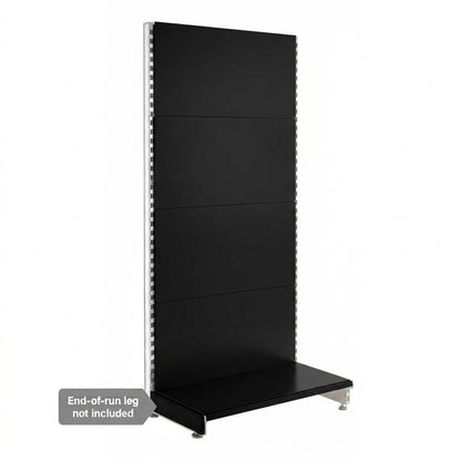 Black Modular Wall Unit - H2100mm - Plain Back Panels - 1 x Base Shelf